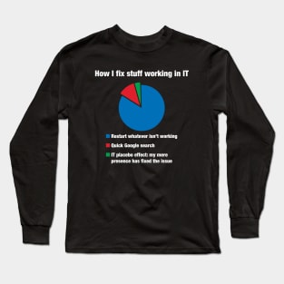 How I fix stuff working in IT, Tech Support Geek Nerd Long Sleeve T-Shirt